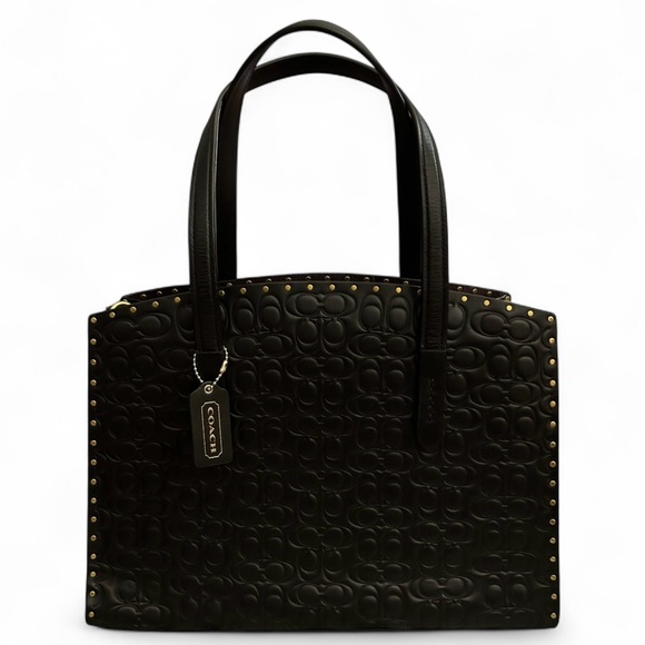 Coach Handbags - Coach Studded Charlie Embossed Leather Carryall
